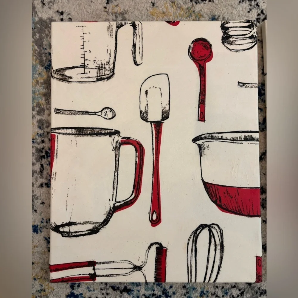 Modern Kitchen Utensil Canvas Art Set